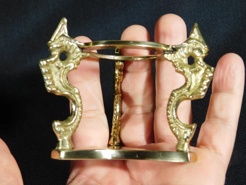 Sphere Display Stand Medium Size Dragon Design Brass / Gold color