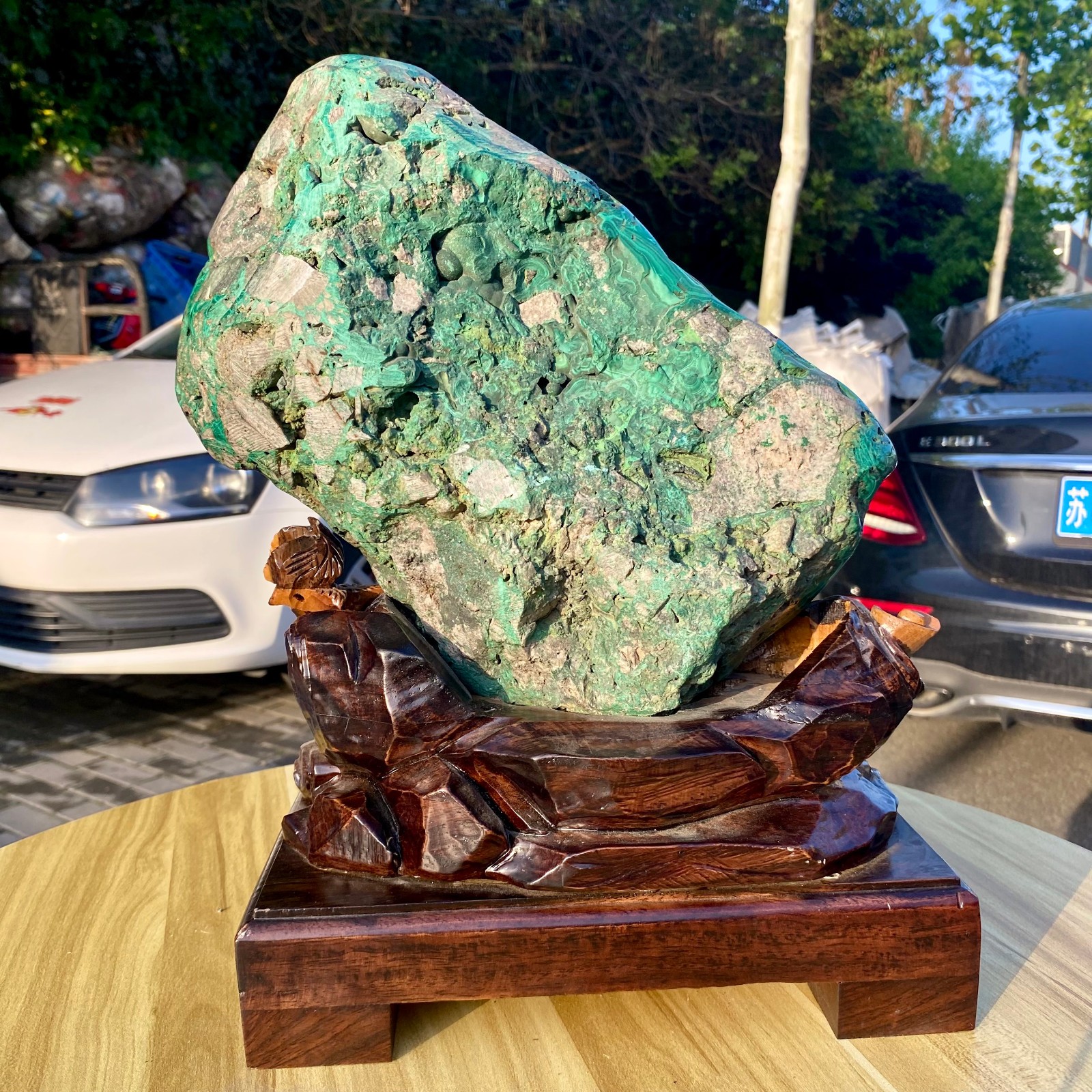 27.84LB Natural Polished Malachite Mineral freeform specimen Reiki Stone