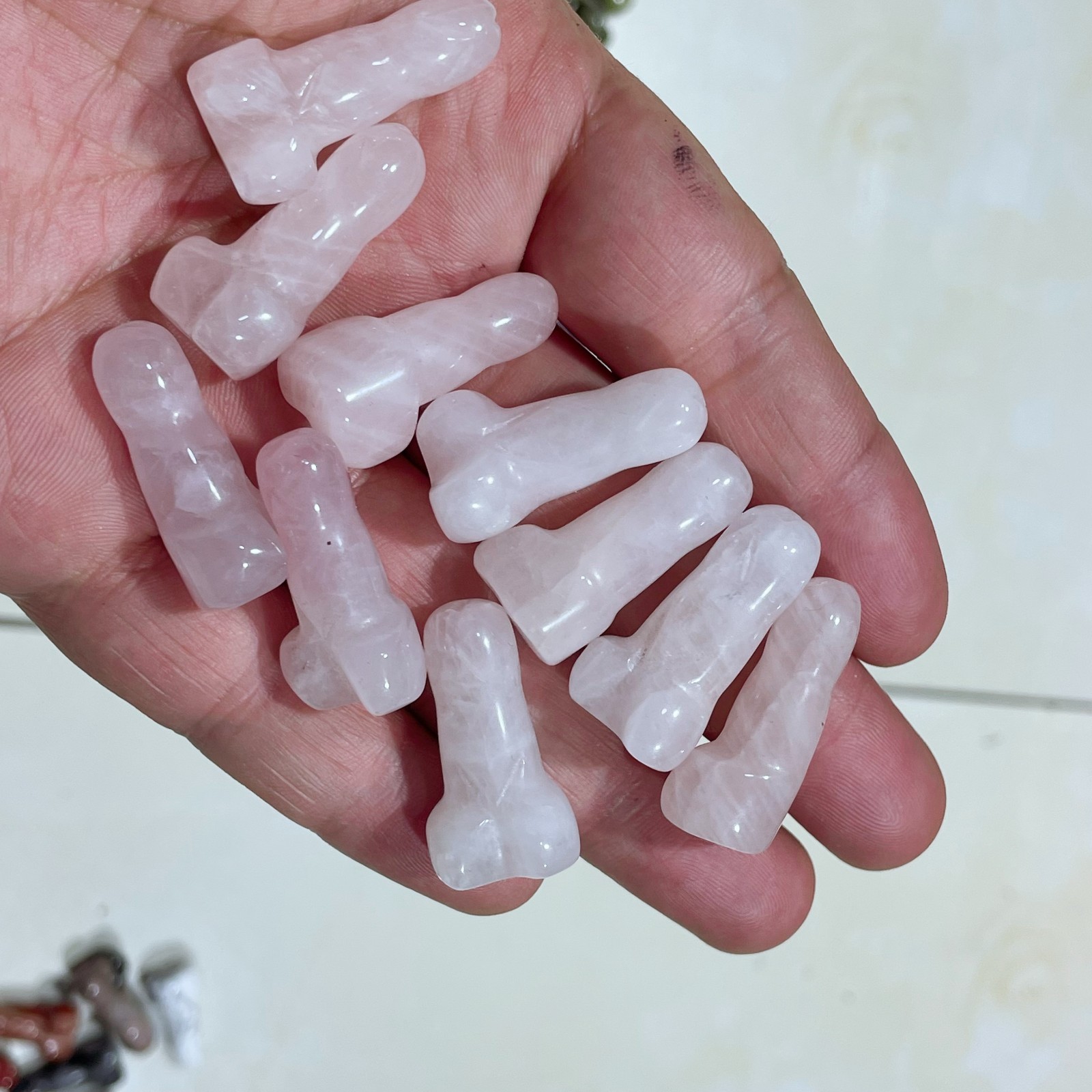 10pcs Natural male penis quartz Crystal Massager Sculpting wand gem healing