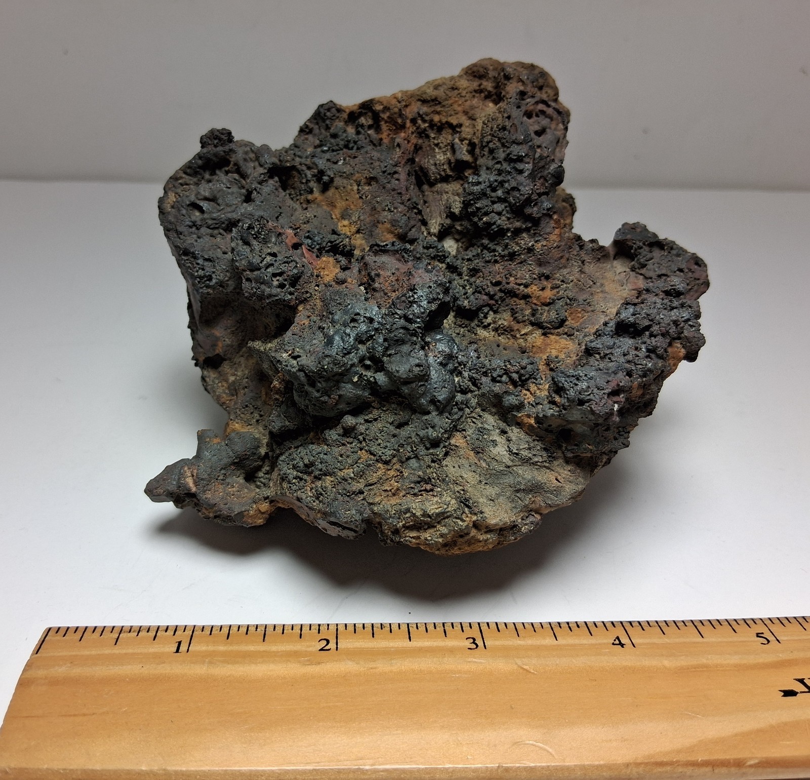 Large Vintage Iron Slag 1.5 pounds Magnetic Early 1900s 5″ x 5″ x 3″