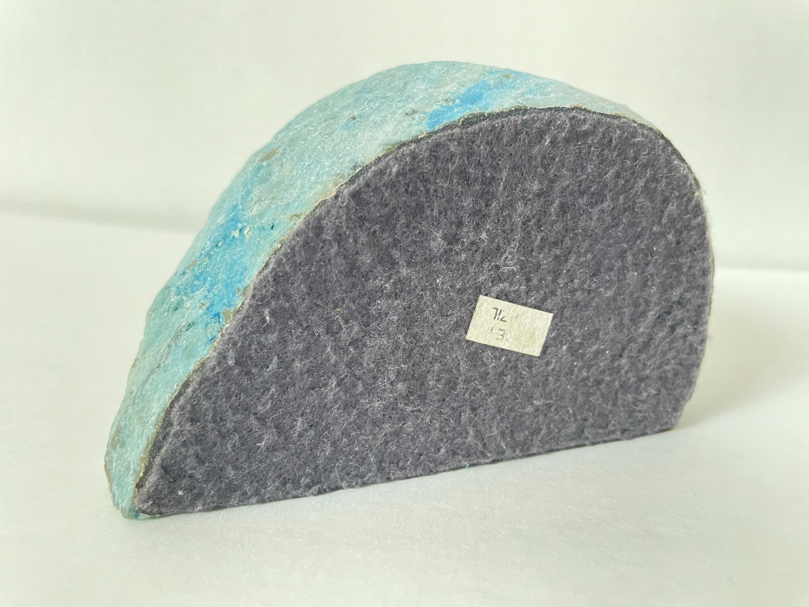 Quartz Crystal Druzy Half-Polished Blue Agate Geode Candle Holder Crystal Decor