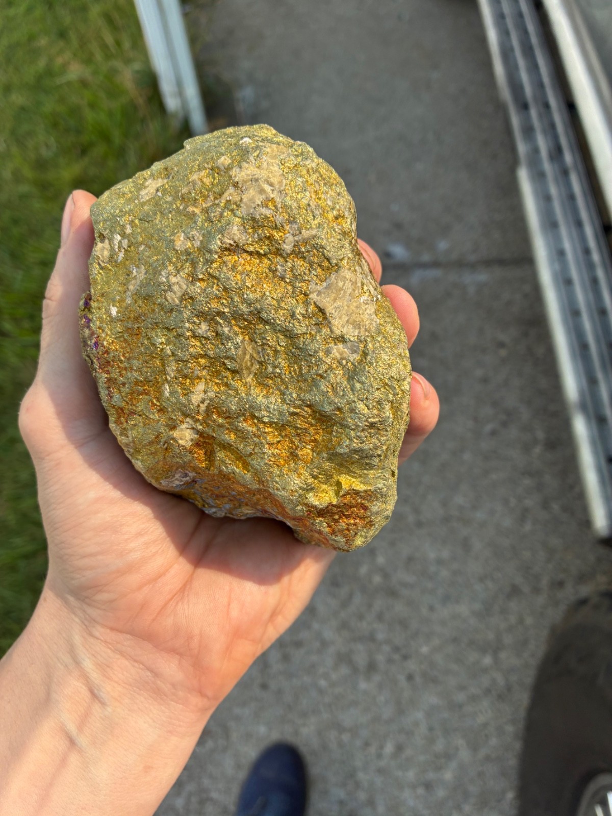 chalcopyrite/gold on quartz