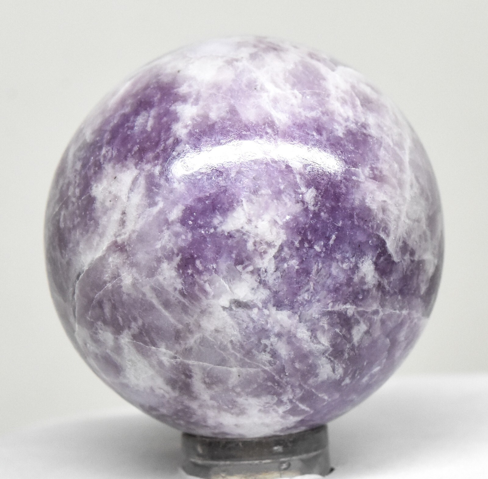 43mm Purple Lilac Lepidolite Sphere Polished Natural Crystal Mineral Ball Brazil