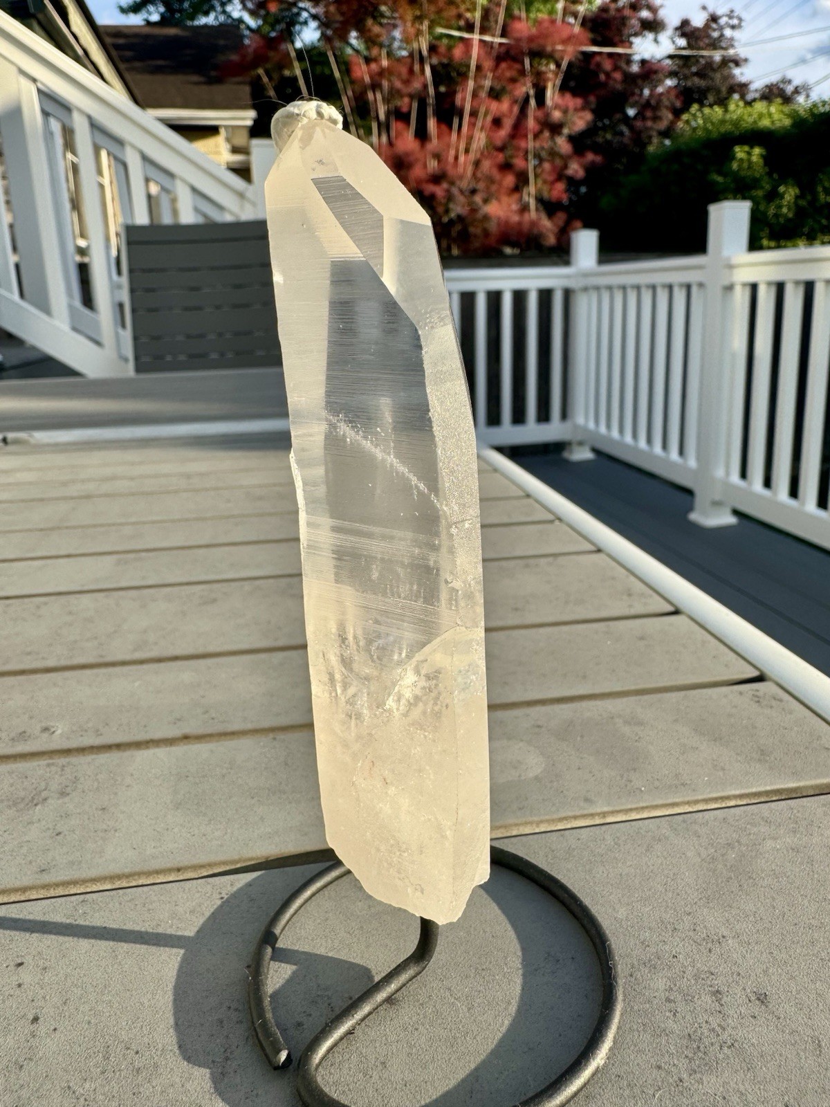 Beautiful Lithium Quartz From Brazil MOU Yes On Stand.