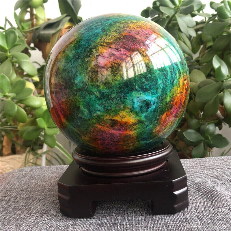 Beautiful Seven Colors Jade sphere healing -Taiwan China (12.5 LB) X9
