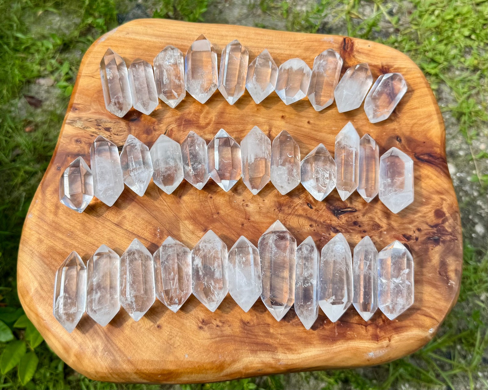 Double Terminated Clear Quartz Crystal Points: Pick Oz or lb Bulk Wholesale Lots