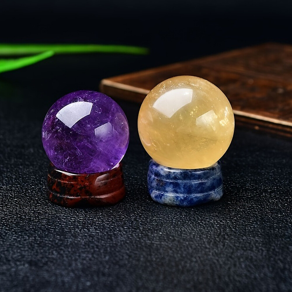 3PCS Crystal Base Display Sphere Egg Support Ball Stand Holder Natural Stone