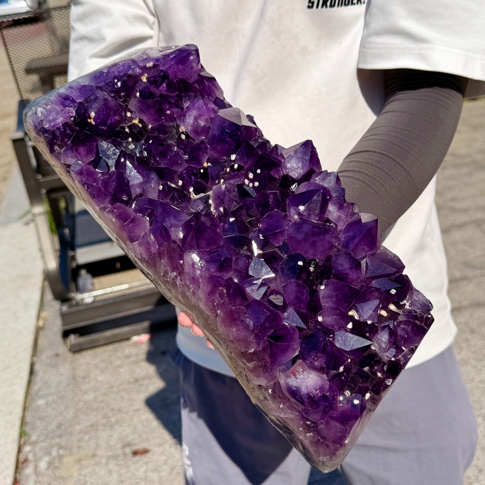 16.39lb Natural Amethyst geode quartz cluster crystal specimen Healing