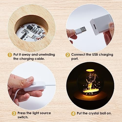 2pcs LED Color Changing Light Base – Adjustable 7 Colors Display Stand with Remo