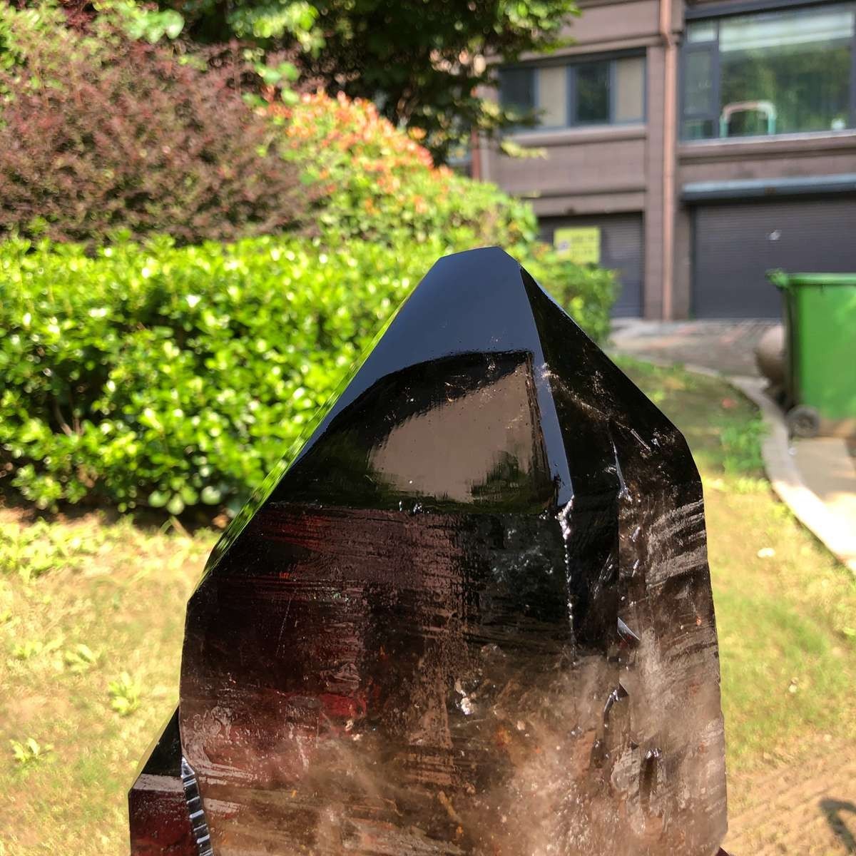 7.96LB Natural Dark tea quartz Crystal Specimen Reiki Mineral Add bracket 2343