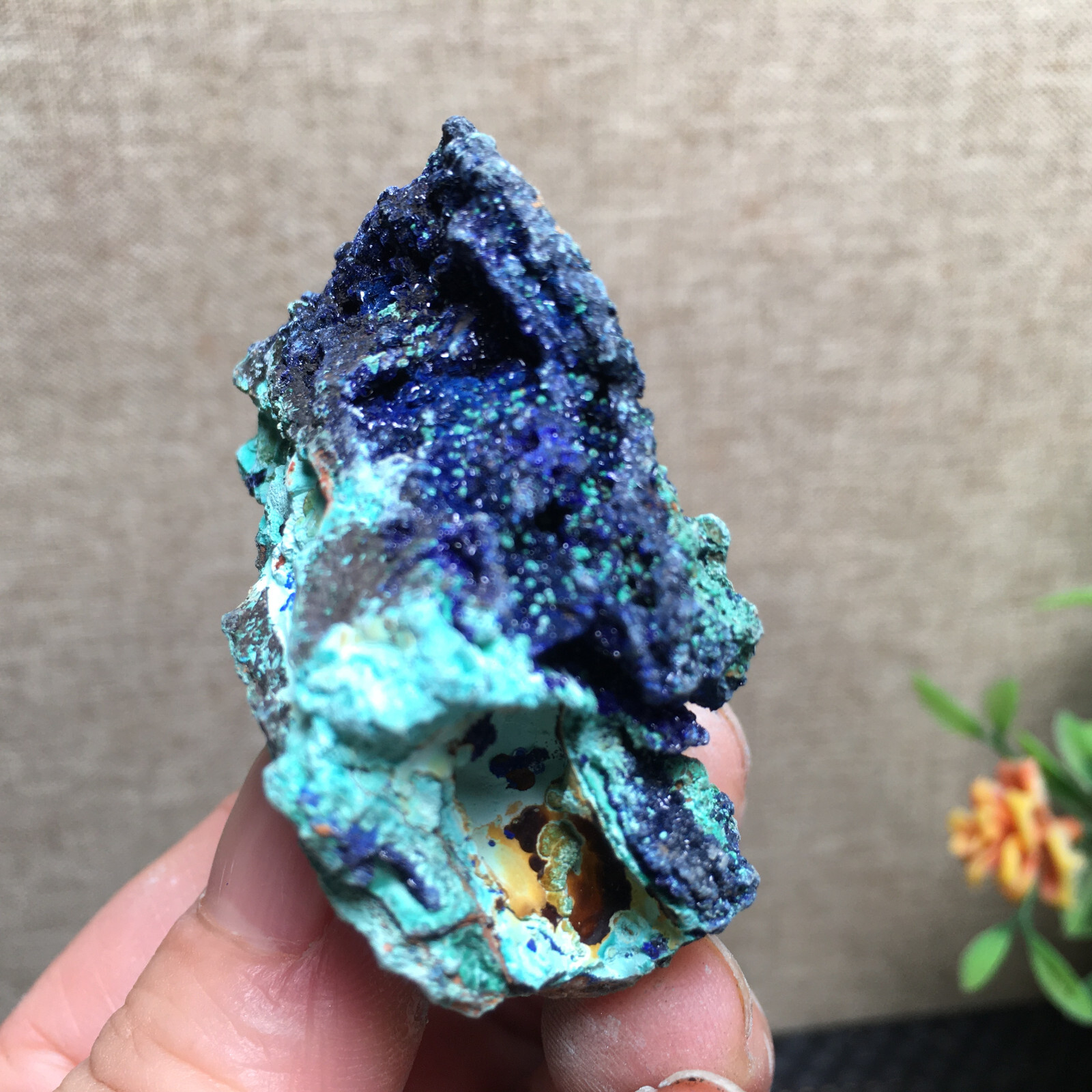 68g Natural Malachite and blue copper ore symbiotic specimens fd139