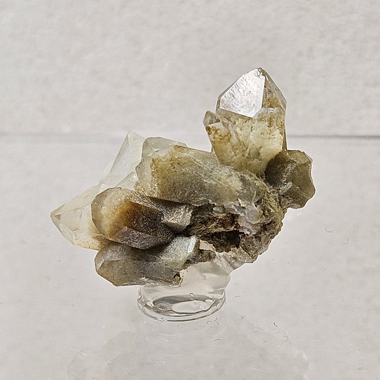 Natural Green Chlorite Included Quartz Cluster Specimen Garden Quartz U.S Seller