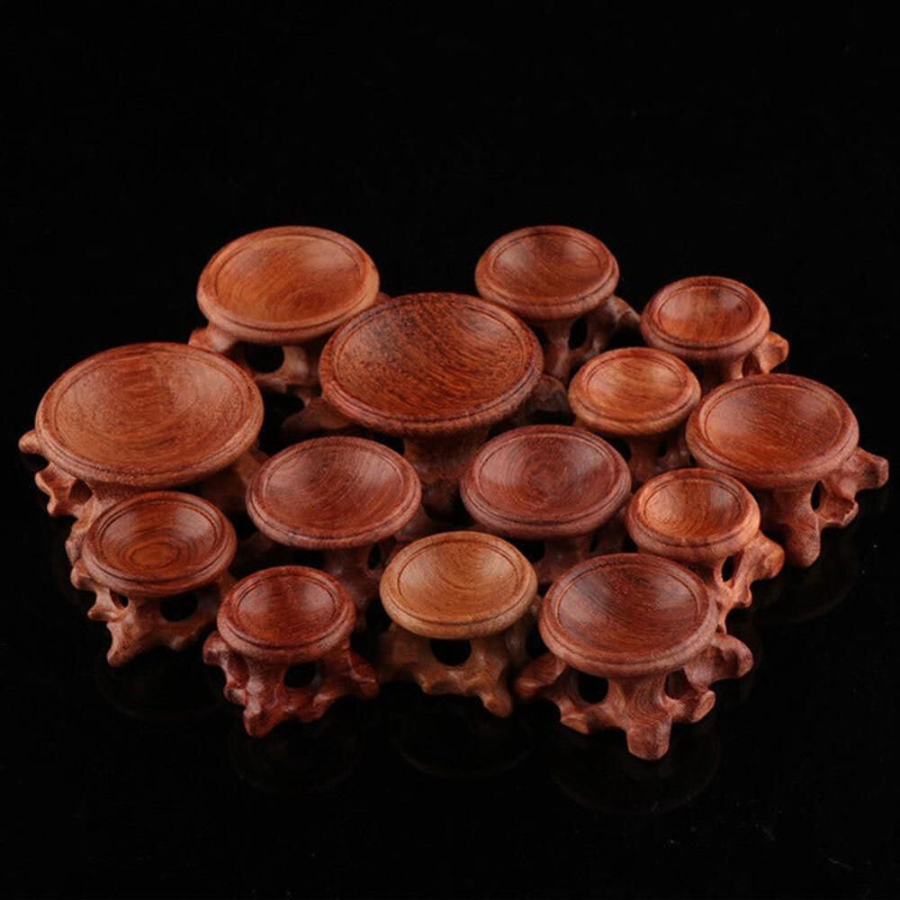USA Wood Display Stand Base Decor For Crystal Ball Sphere Globe Stone Home Decor