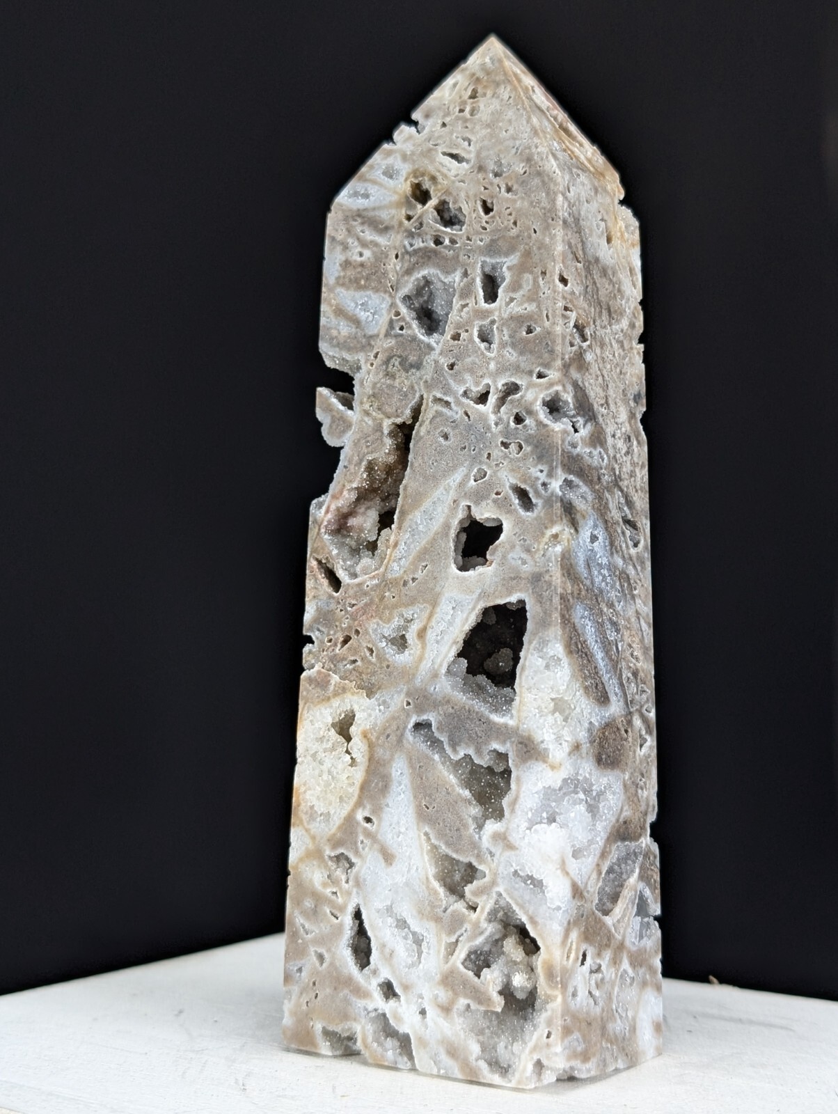 Sphalerite Tower Druzy Crystal Large Gemstone Point Mineral Wand