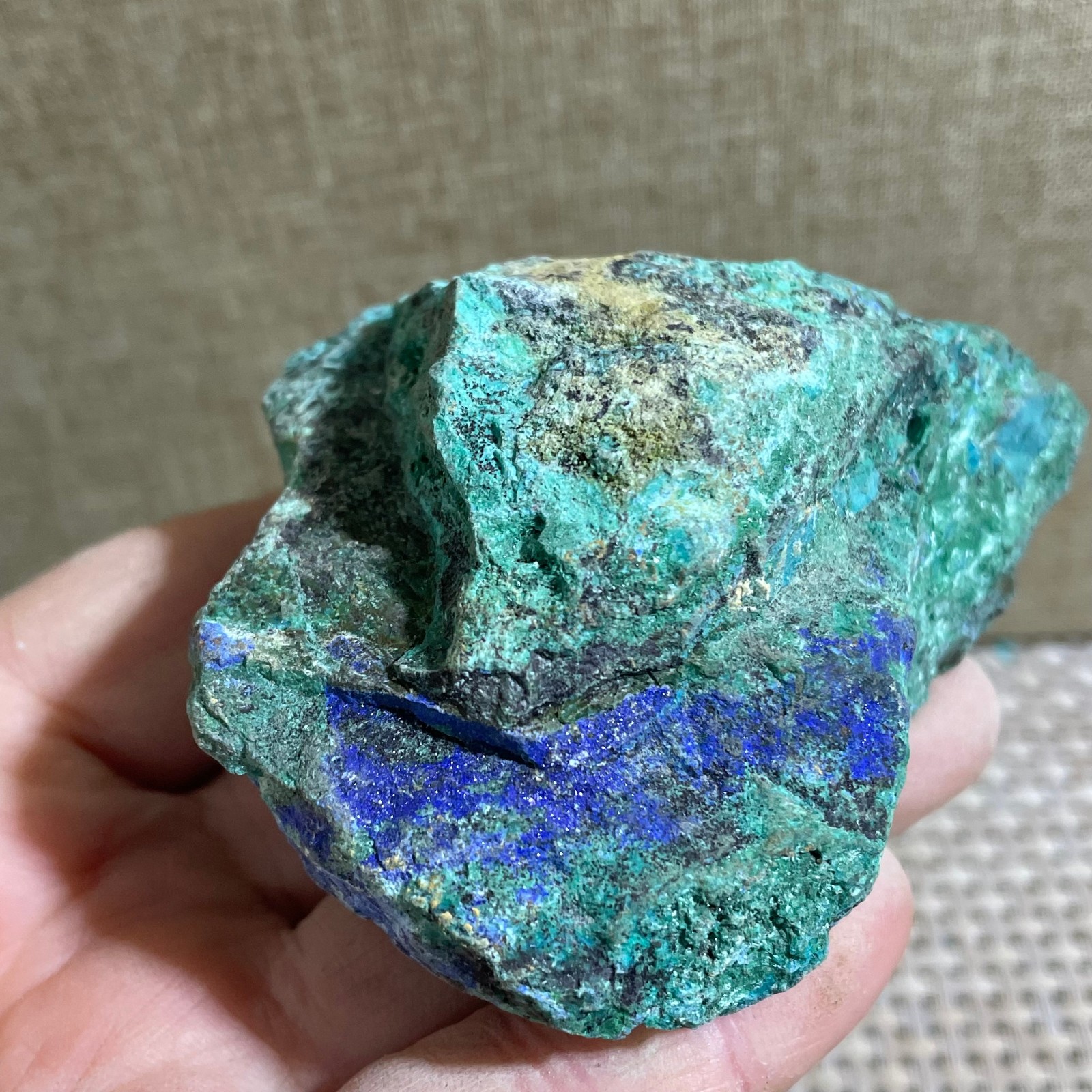 Restoration of Blue Copper Ore Quartz Crystal Mineral Samples 183g