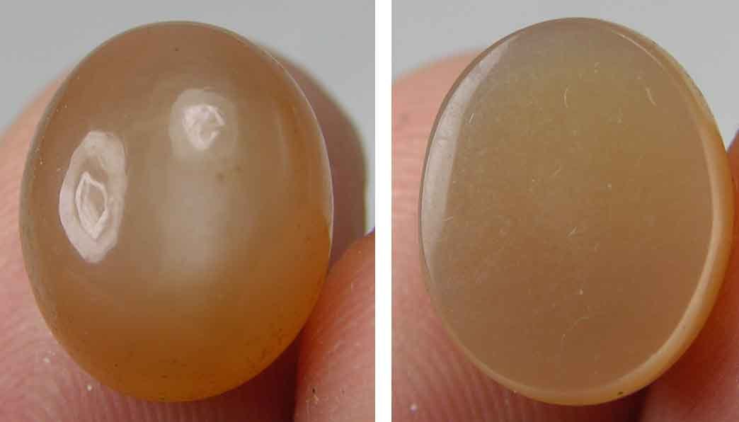 6.30ct or 1.25g Sri-Lanka Natural Peach Catseye Moonstone Cabochon Gemstone