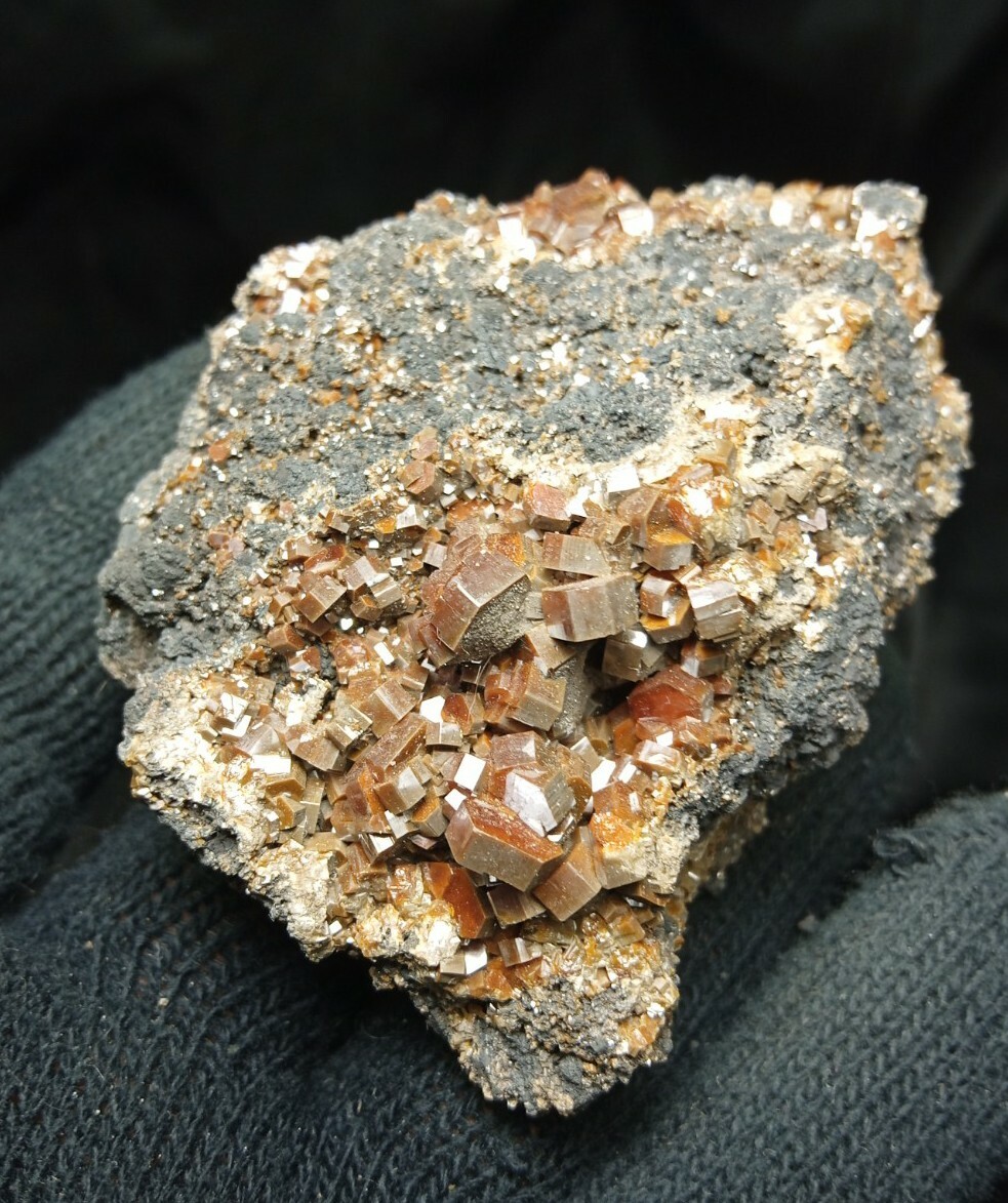 2.25 inch Cherry Red Vanadinite w Goethite from Taouz Morocco Africa