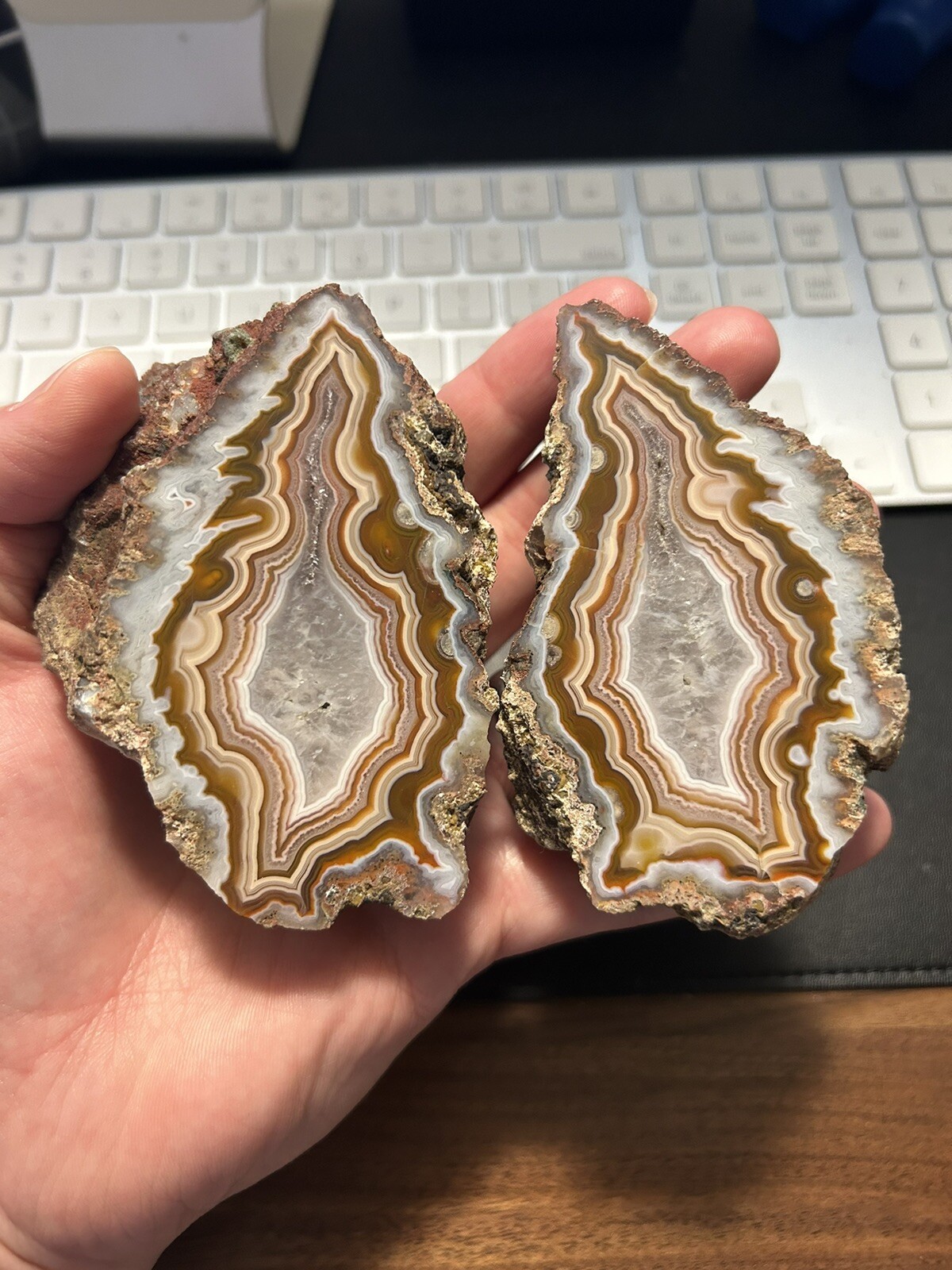 Stunning Moroccan/ Morocco Agate Pair