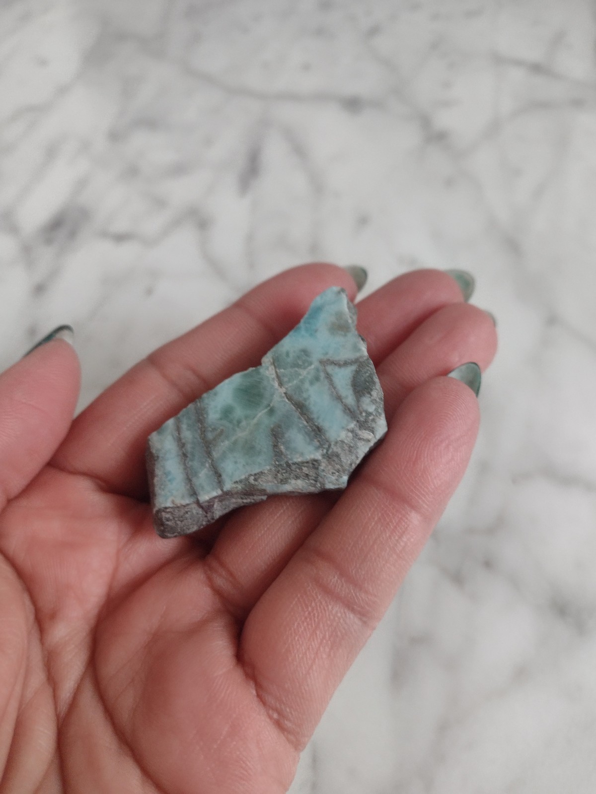 Dominican Republic LARIMAR Stone Specimen Crystal Polished Rare Stone L7