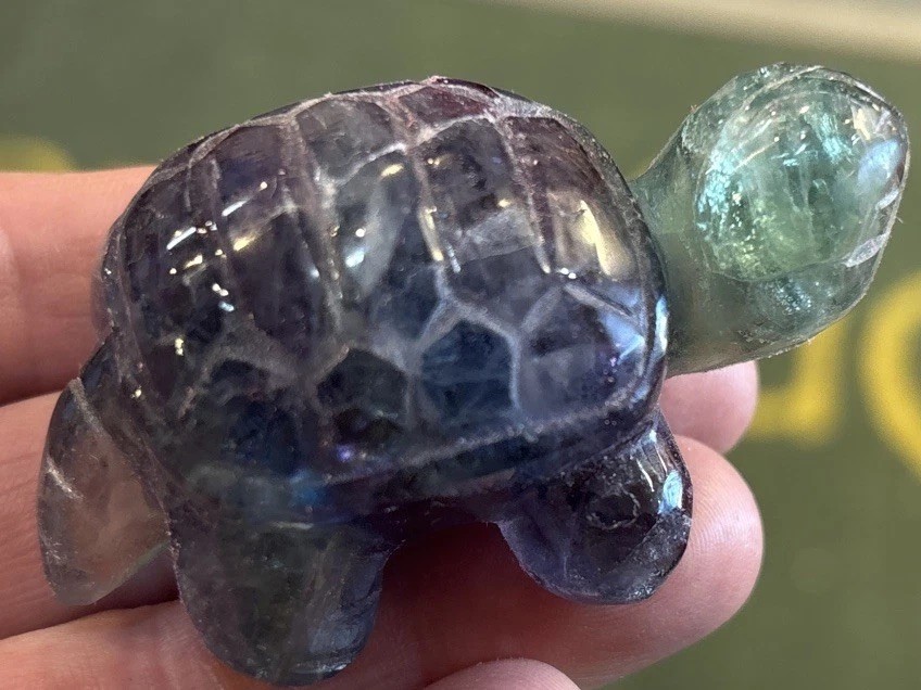 2 1/2” Fluorite Turtle Hand Carved 96.3 Grams