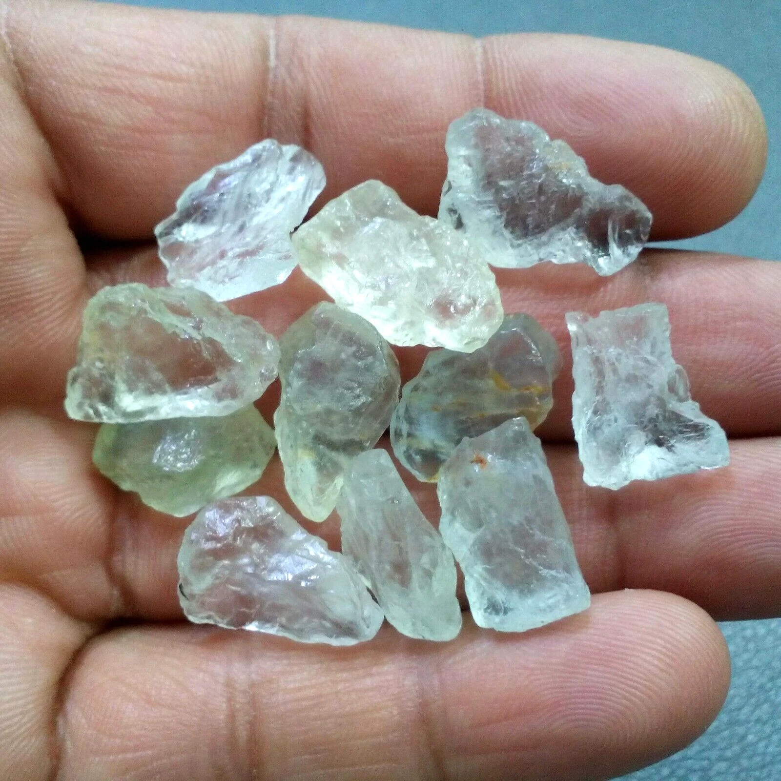 AAA Blue Aquamarine 11 Piece Rough Size 15-18 MM Natural Aquamarine Gemstone