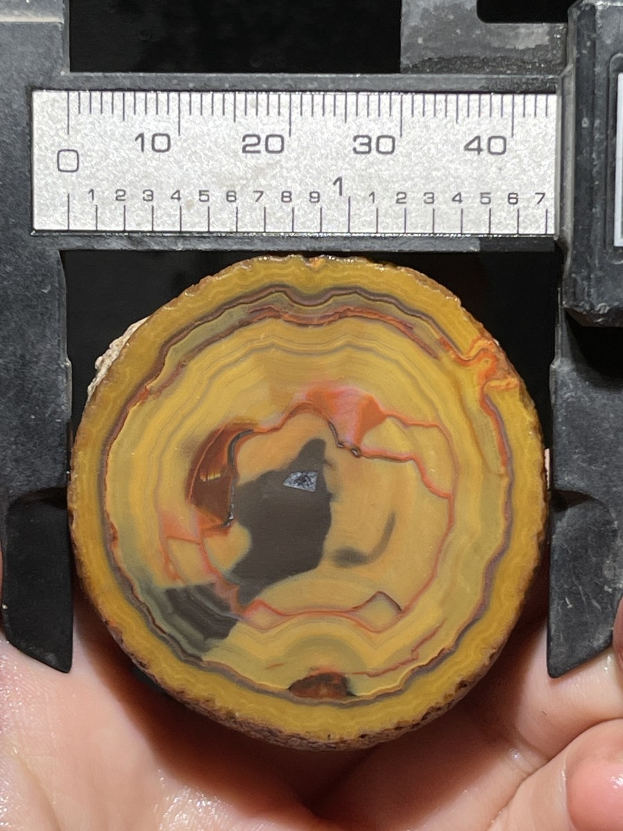 1pair China Agate Crystal Geodes Slices Natural Warring States Red 120g A49