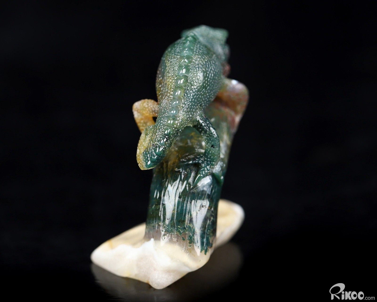 2.0″ Bloodstone Hand Carved Crystal Lizard Sculpture, Crystal Healing