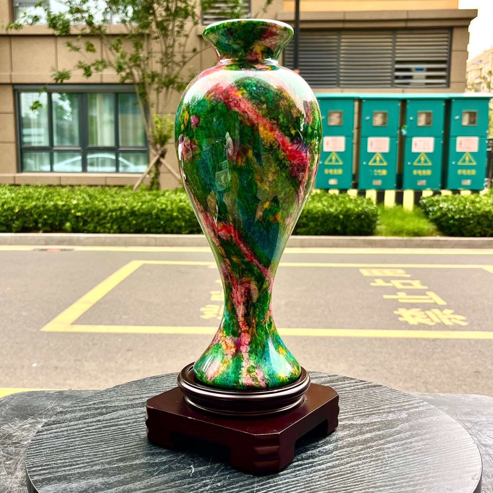 4.64LB Natural “Seven Colors Jade” vase specimen -Taiwan China