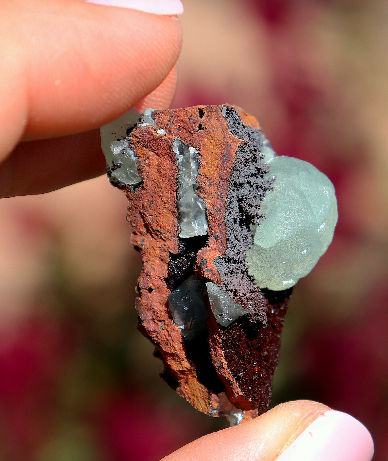 Smithsonite And Hemimorphite On Matrix From Mexico 3.7 Cm’s