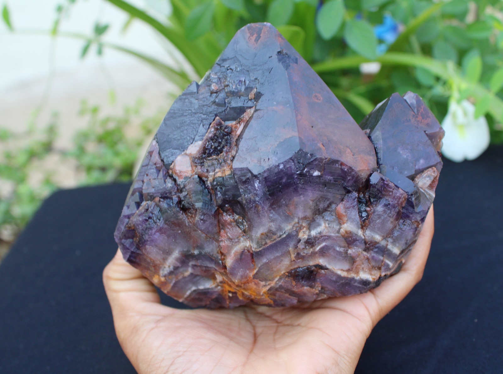 AMYTHST ON MATRIX MINERALS SPECIMEN INDIA