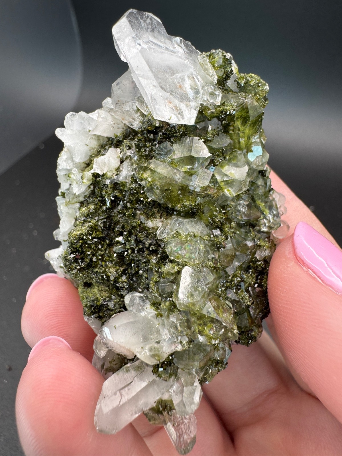 6827 Turkey “Forest” Epidote with Quartz 62g