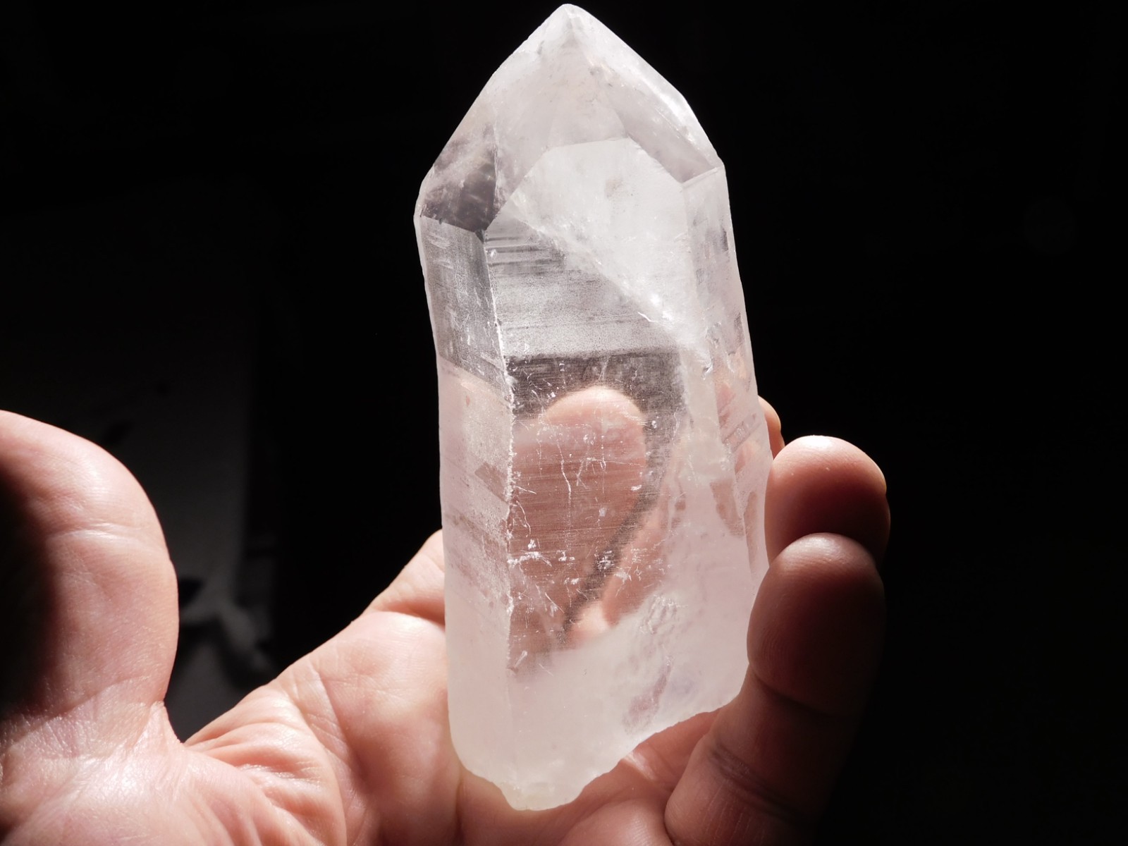 Larger! Very Nice and Natural LEMURIAN Quartz Crystal Brazil 235gr