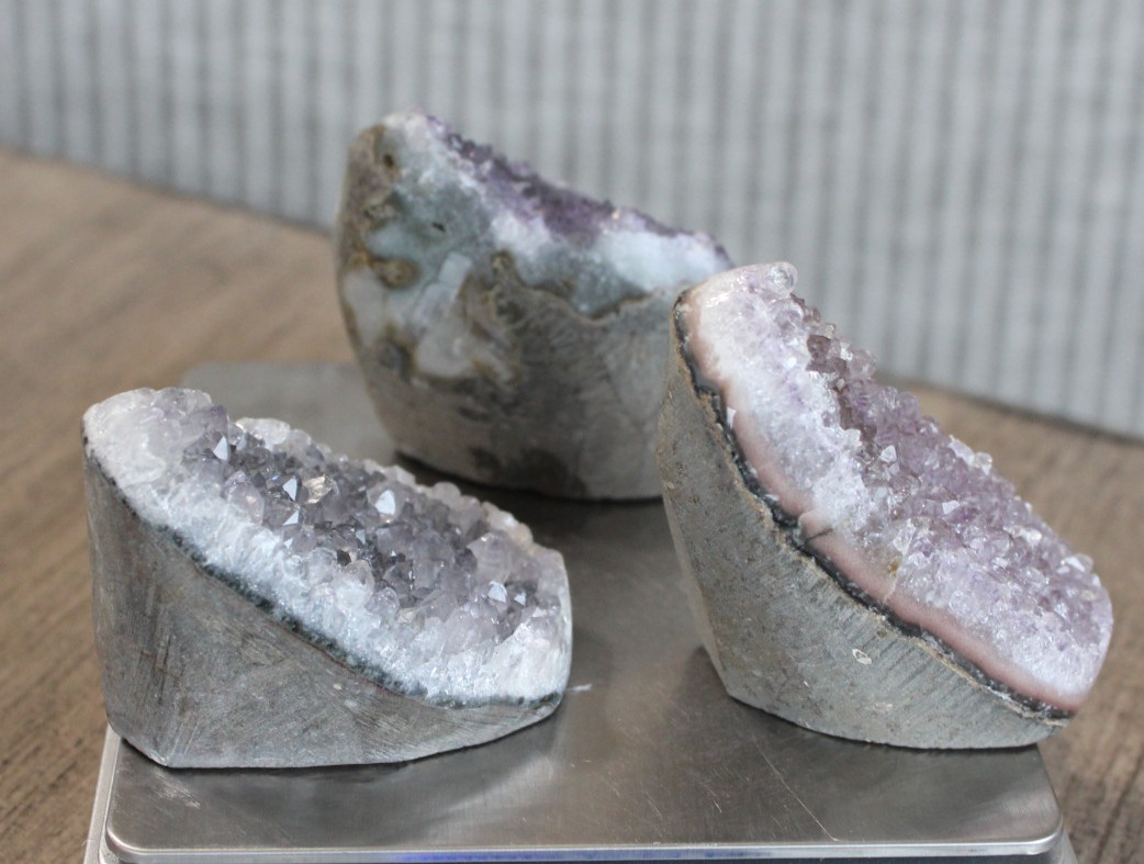 AMETHYST FREEFORM BUNDLE (3) FREEFORMS INCLUDED 277.9 GRAMS