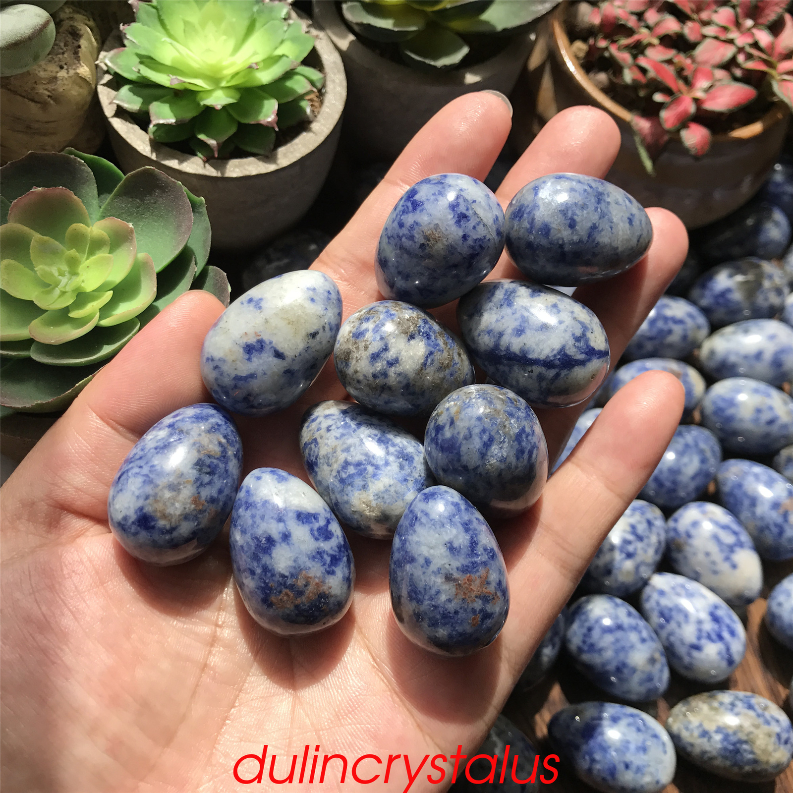 Natural Dot stone eggs quartz crystal pendant mineral carved skull reiki 10pcs