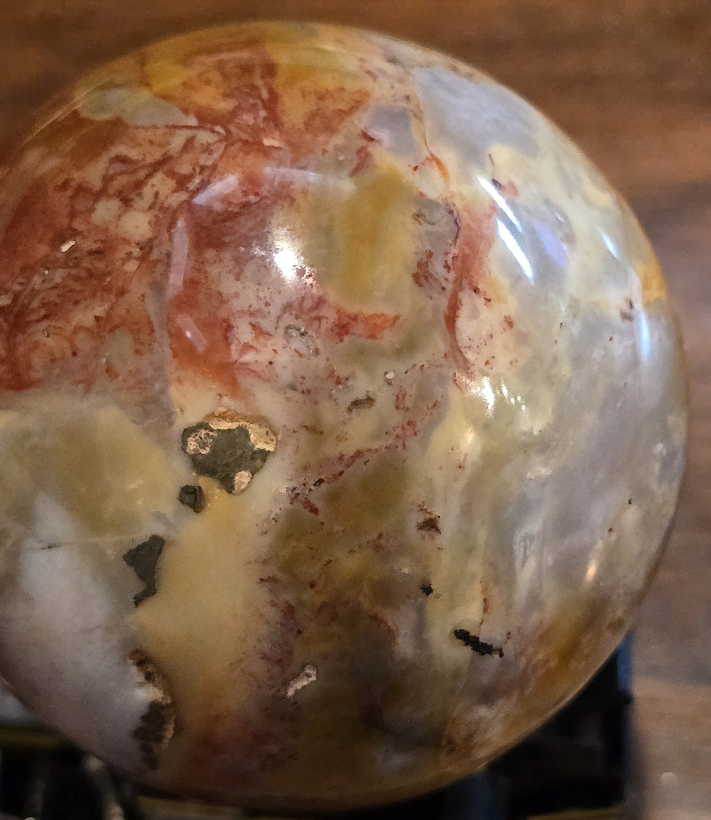 2½” Polished Marble Granite Stone Ball Sphere Orb Multicolor Cream Paperweight