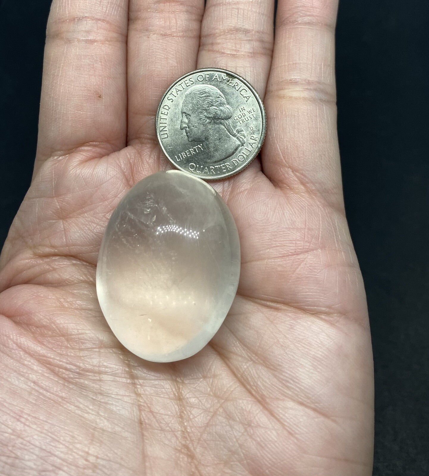 Girasol Genuine Quartz Stone from Madagascar 32g over 1 1/2in