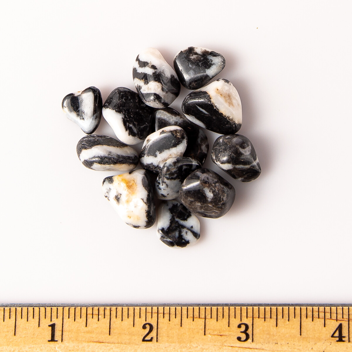 25g Tumbled Zebra Marble Gemstone Crystals 10-20 Stones Natural Rock Specimens