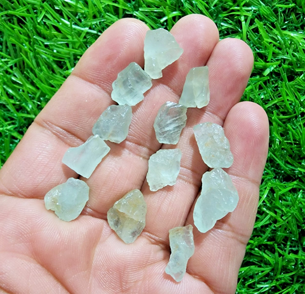 12 Pcs Unique Aquamarine Gemstone Rough Lot 11-19 mm Aquamarine Rough Stone Bulk