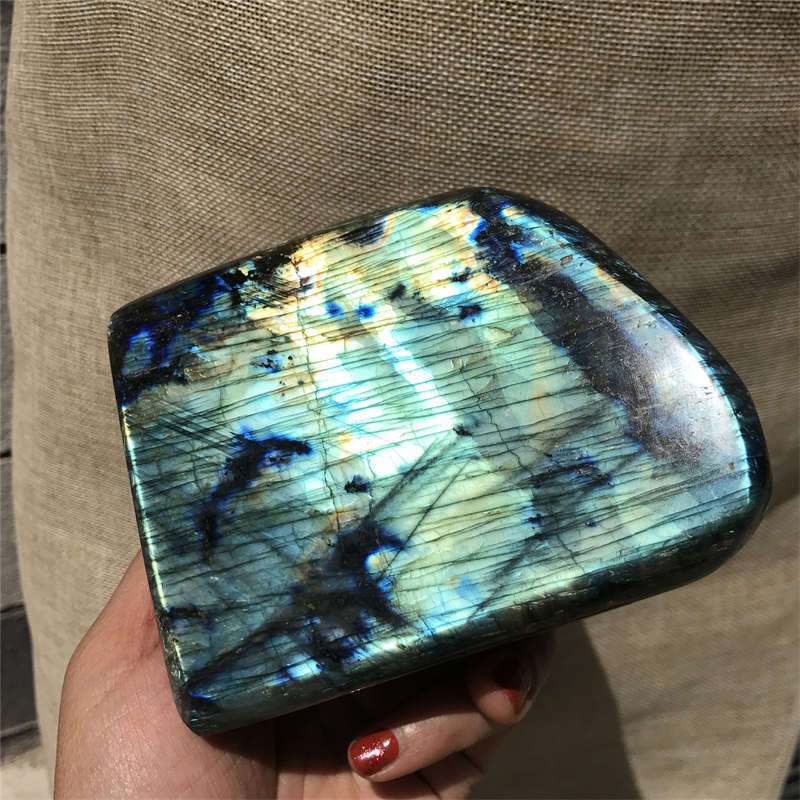 1.27kg Natural Labradorite Quartz Crystal Spectrolite Mineral Reiki healing