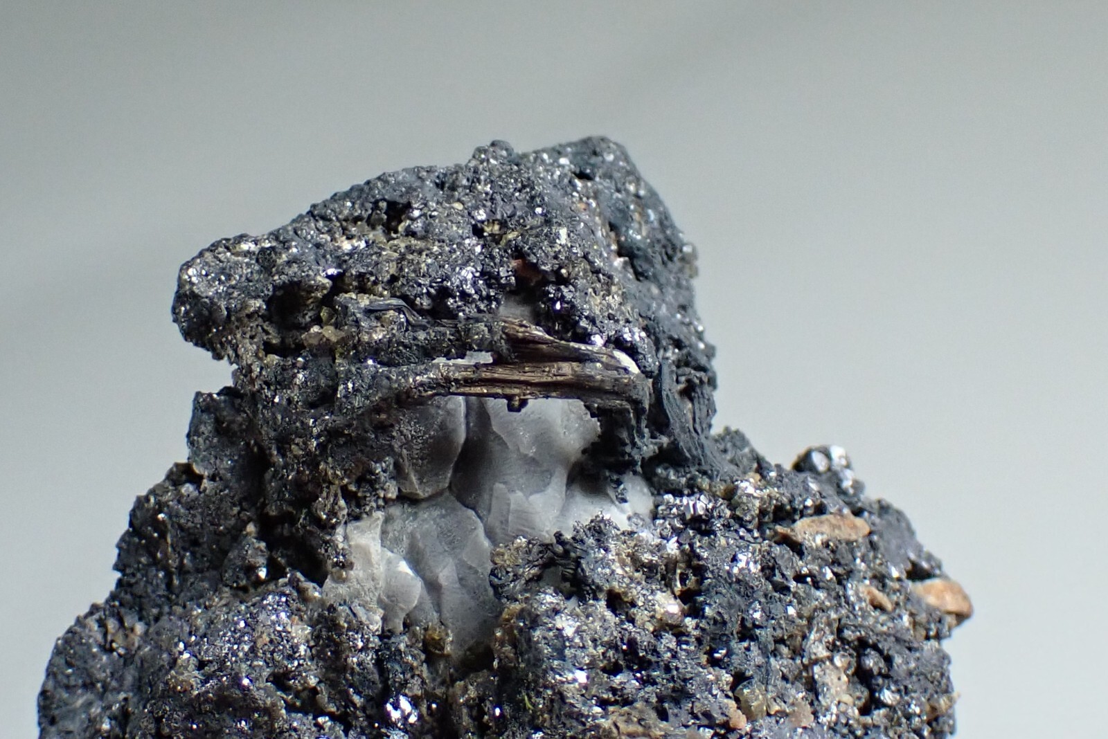 SILVER * WIRES ON CALCITE + GALENA * RARE LOCALITY !!! Trebsko, CZECH REPUBLIC
