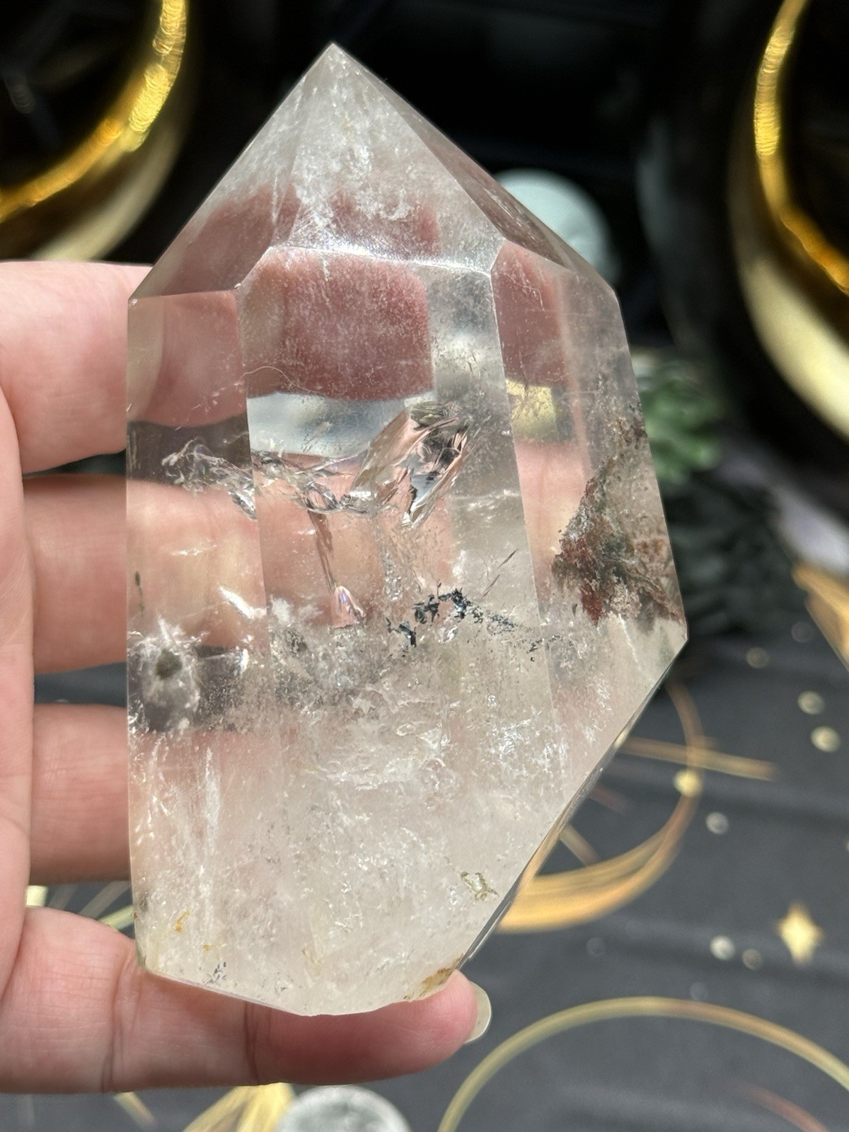 Natural Garden Quartz Lodolite Chunky Tower Freeforms Free ship & Gift