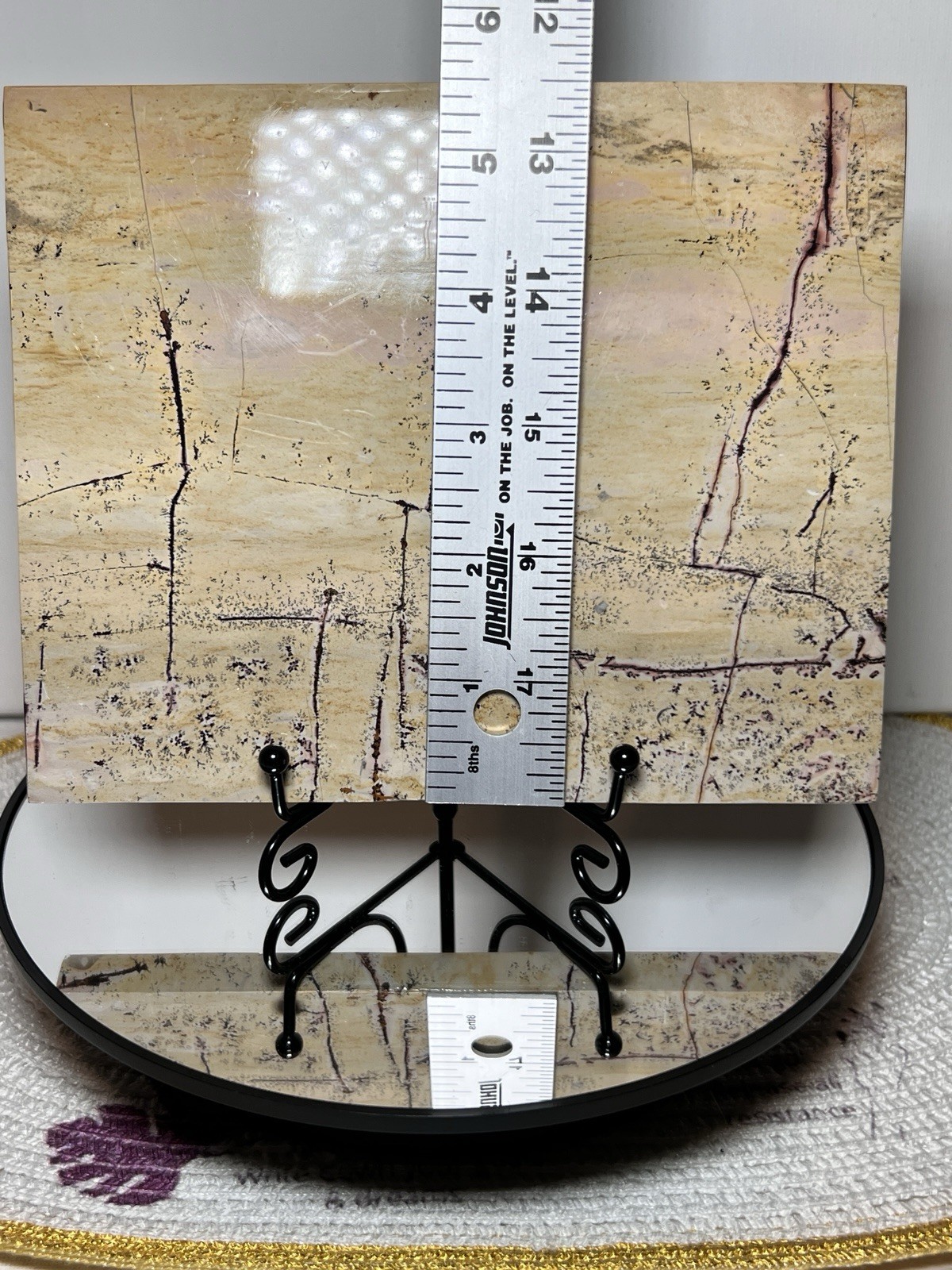 Picture Jasper 3 Piece Set – 2 Towers & Slab w/holder – Measurements In Photos