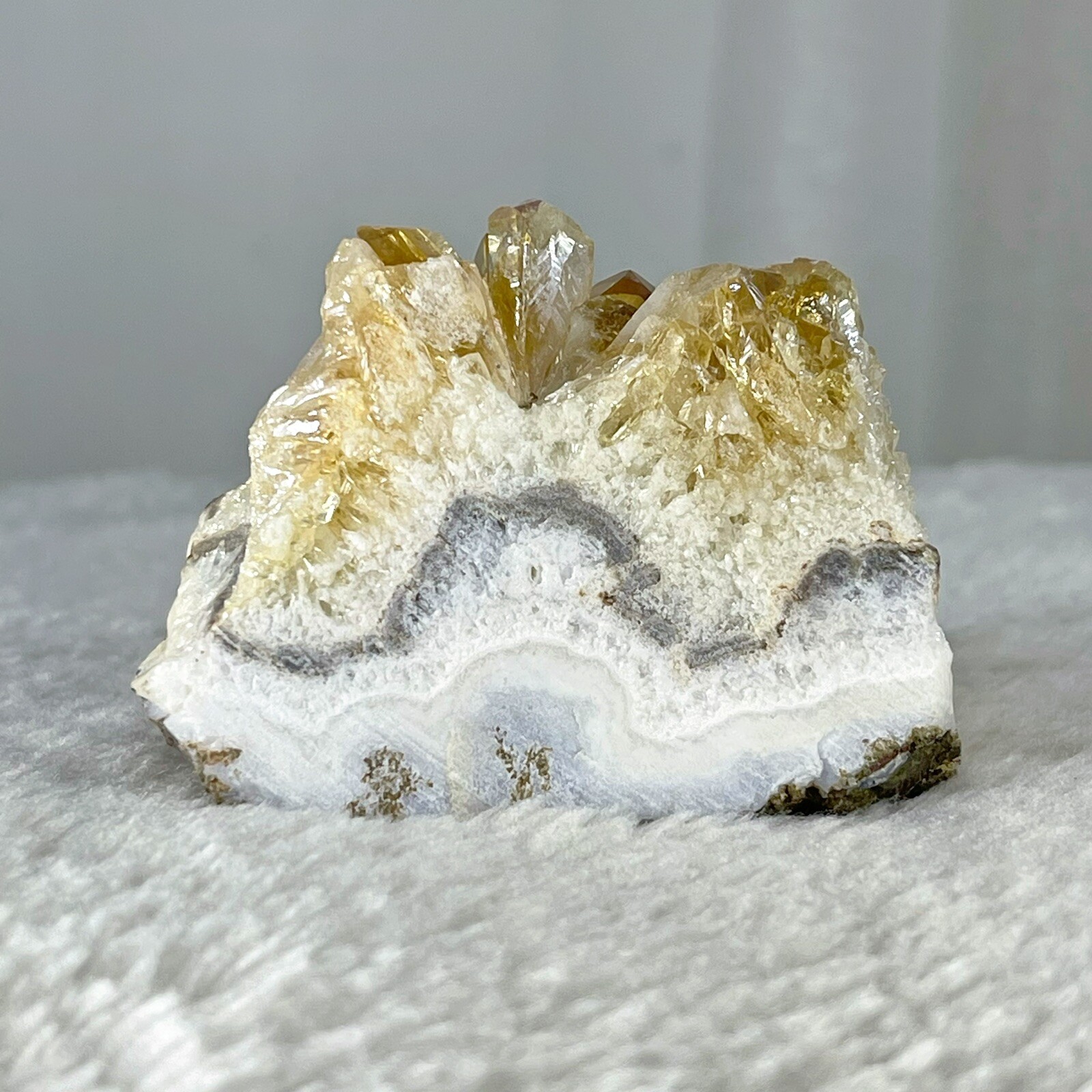 1.3lb Rare Angel Aura Citrine Cluster Aura Coated Crystals LRG Citrine Cluster