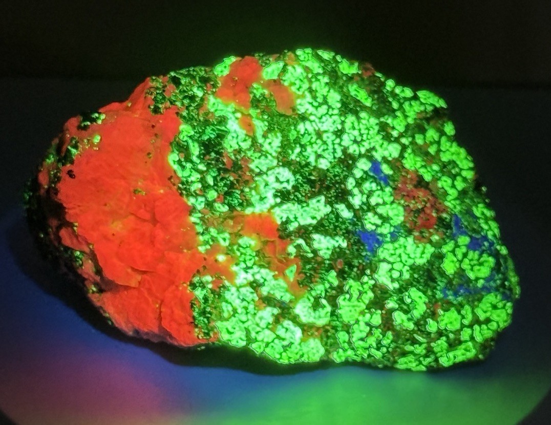 GLOWING Willemite & Calcite w/ Minor Hardystonite Fluorescent Mineral Specimen