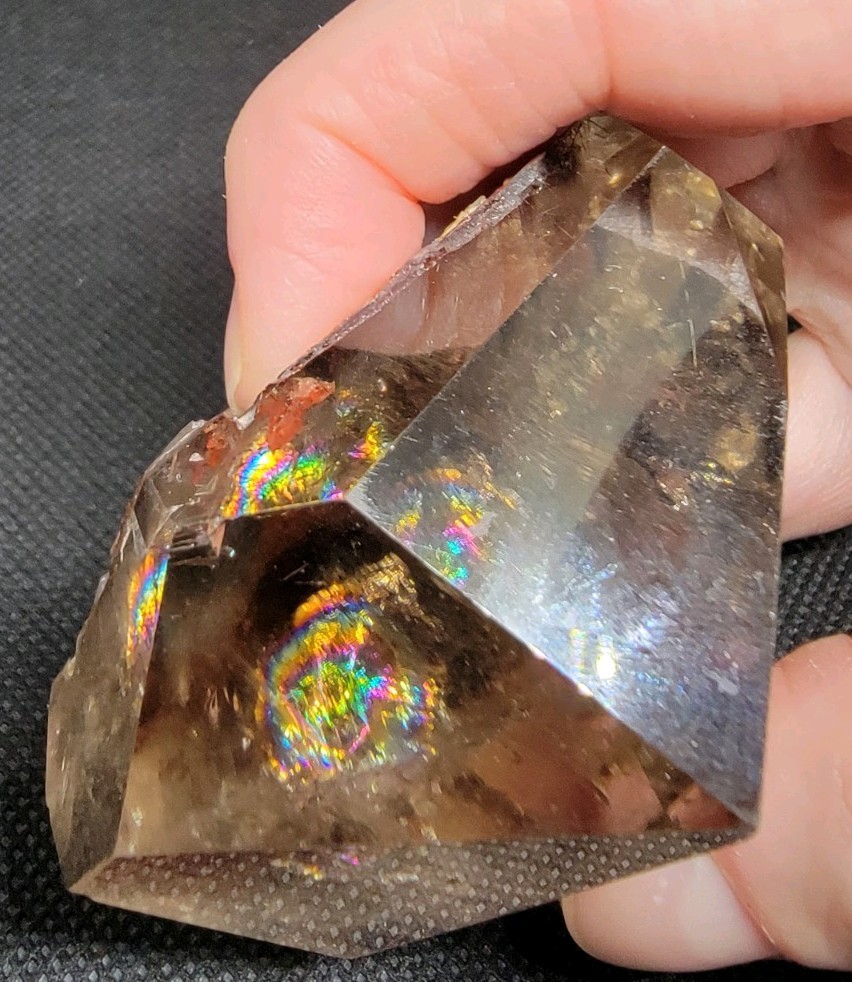 Red Free Form Garden Quartz with Rainbows