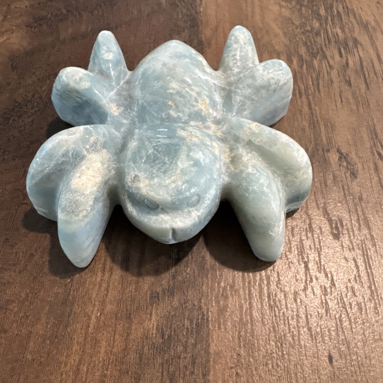 Carribean Calcite Crystal Spider Carving 1Lb 4”