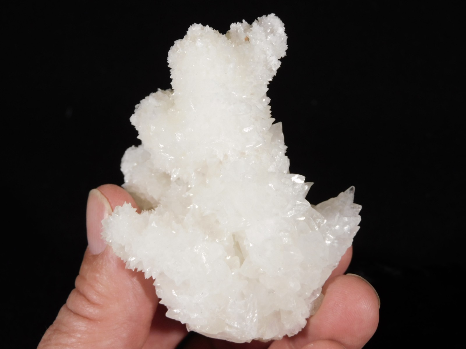 Bright White! CAVE Aragonite STALACTITE Crystal Cluster Mexico 145gr