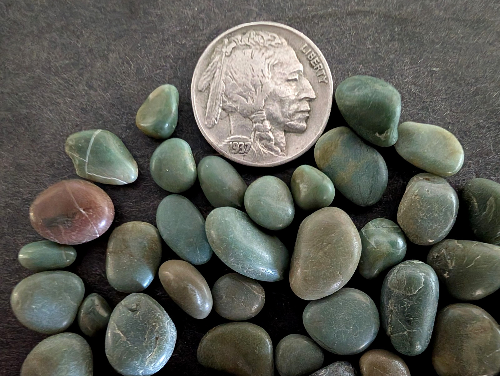 Big Sur Jade Lot 50 Ocean Polished Small Jewelry Stones Round Oval Teardrop