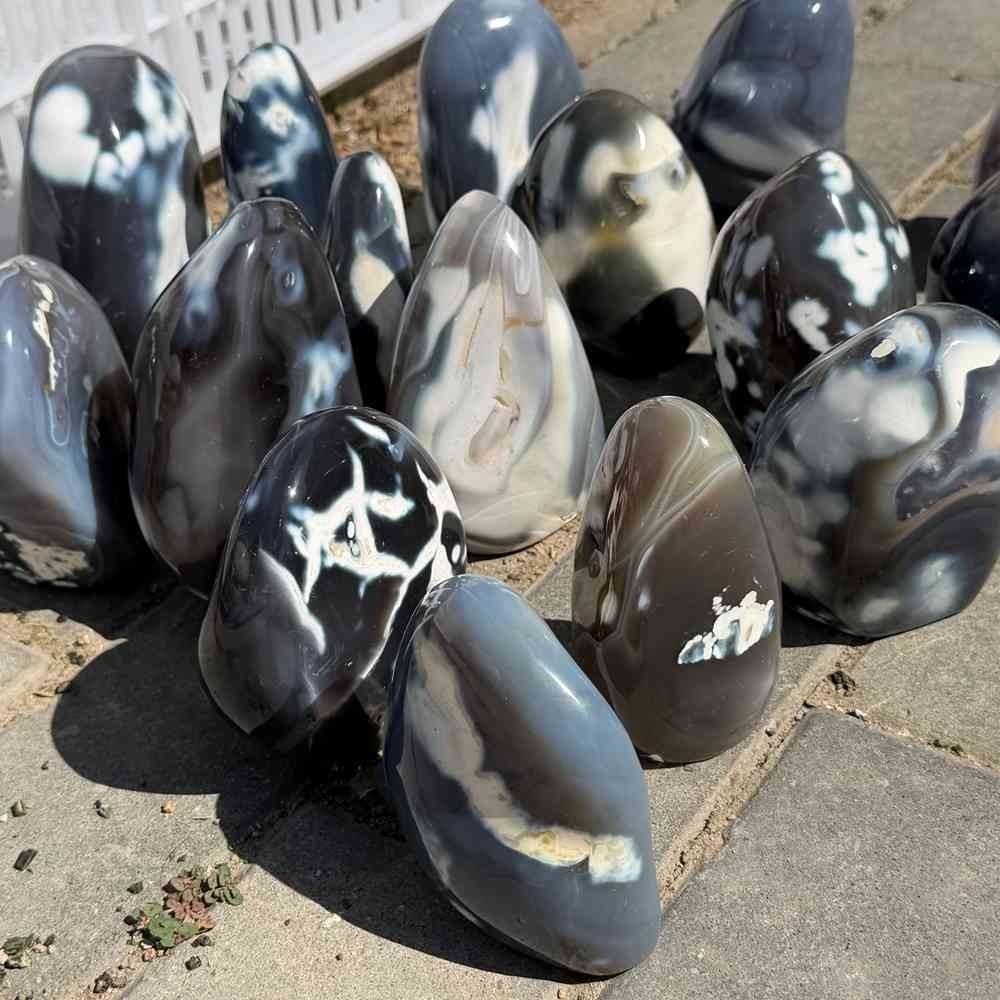 22LB Rare Natural Orca Agate Quartz Crystal Mineral Specimen Reiki Healing