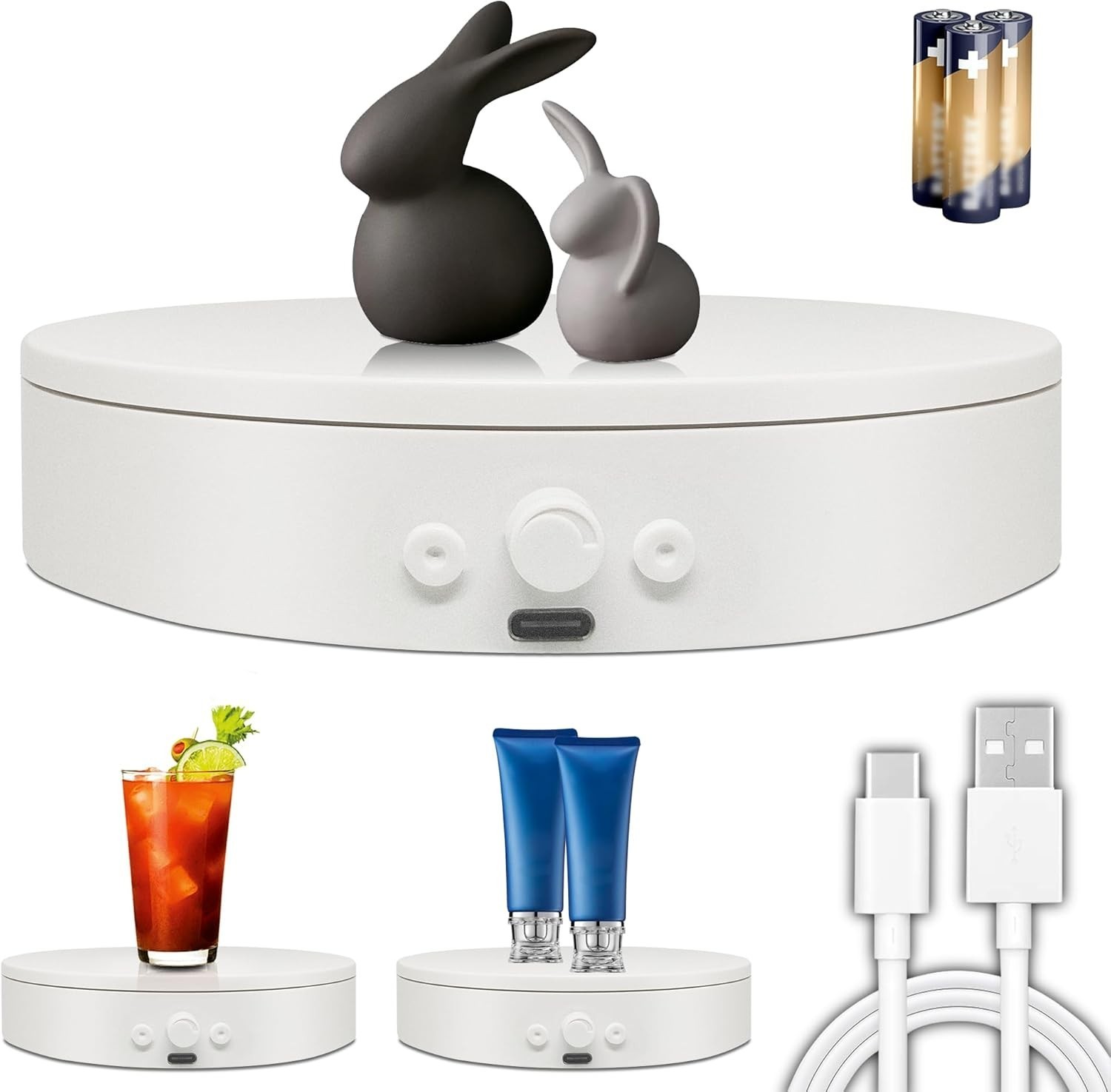 Rotating Display Stand Switch Direction Spinning Platform Adjustable Speed